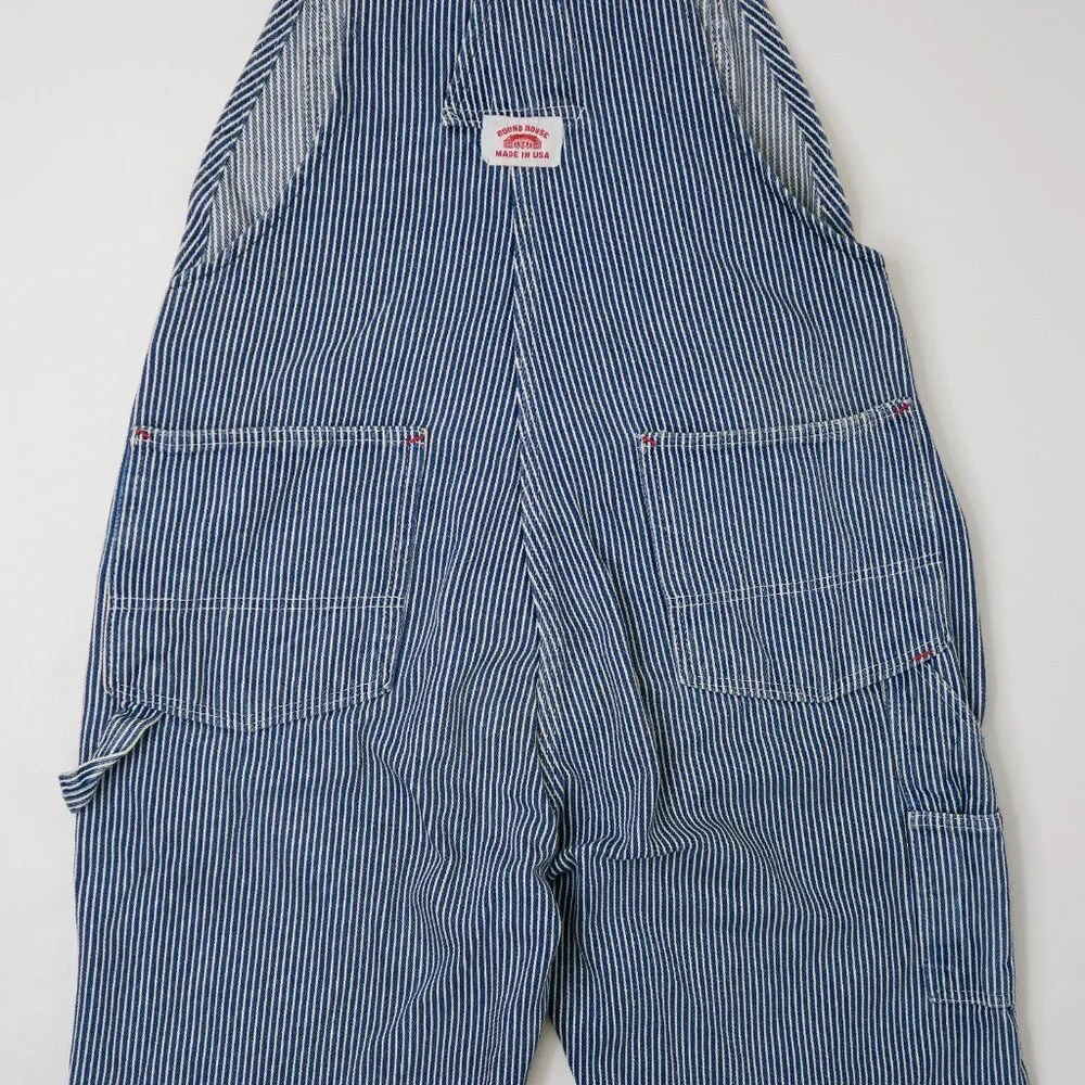 Vintage 90s Round House Denim Engineer Striped Overalls - Picture 7 of 13